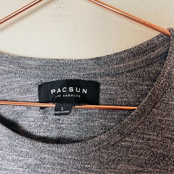 EUC Pacsun Mens Heather Gray Shirt Large - Picture 4 of 5